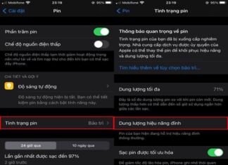 Kiểm tra tình trạng pin iPhone