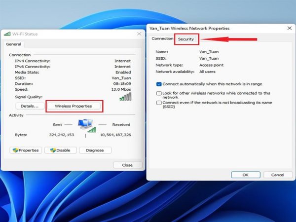 Cách xem pass Wifi trên Laptop Windows 11