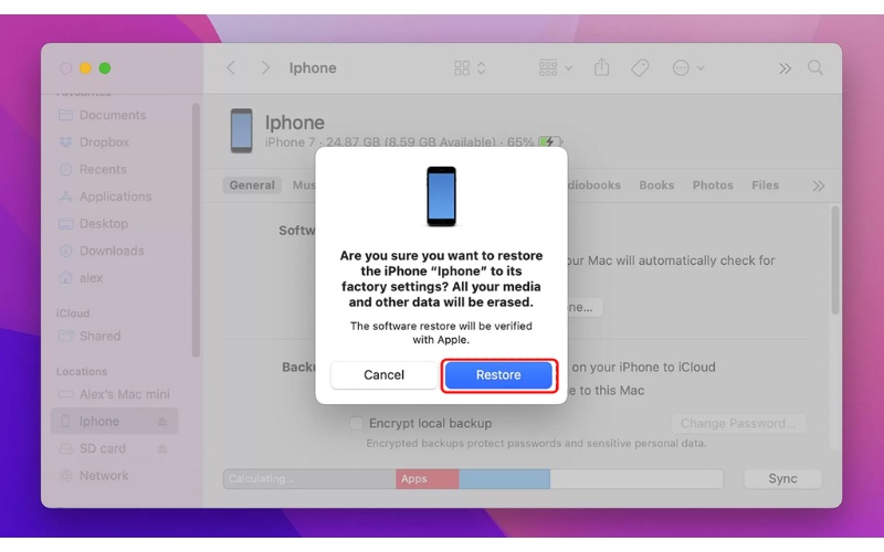 khôi phục ảnh đã bị xóa từ Finder